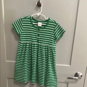Hanna Andersson Green and White Casual Sundress